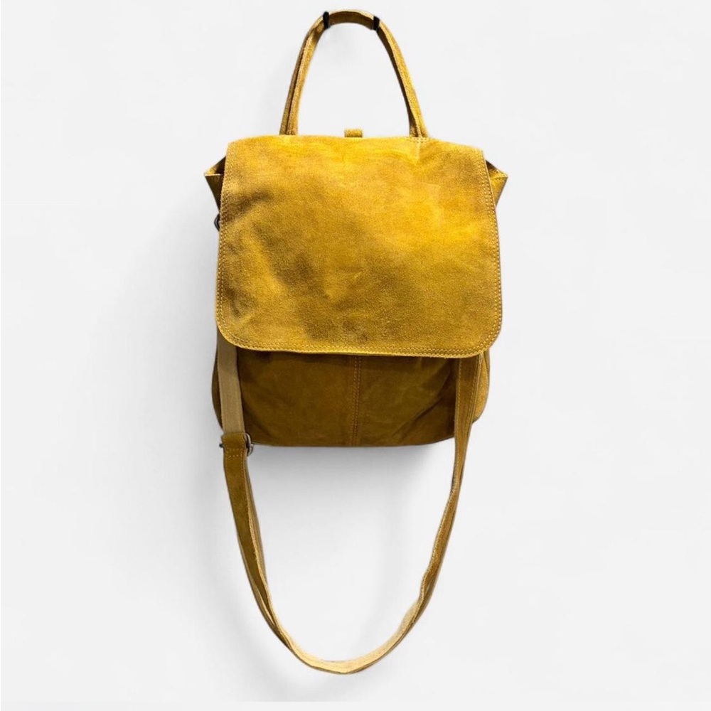 We The Free Yellow Suede Backpack